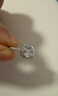 金六福吉祥S925銀一克拉方糖莫桑戒指非你莫屬女士鉆戒求婚紀念日禮物 曬單實(shí)拍圖