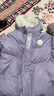 Converse匡威兒童裝冬季新款泡芙面包服保暖外套男女童加厚短款連帽羽絨服 月光石紫 140 /68 充絨量約143g 【建議身高128-140cm】 曬單實(shí)拍圖