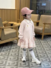 班喜迪女童連衣裙春裝兒童學(xué)院風(fēng)Polo衛衣裙周歲禮服洋氣寶寶公主裙春秋 粉色 110 曬單實(shí)拍圖