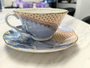 Wedgwood花間舞蝶骨瓷杯碟家用咖啡杯碟精致奢華英式下午茶杯碟 花間舞蝶藍色杯碟 曬單實(shí)拍圖