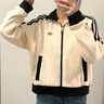 阿迪達斯（adidas）三葉草系列 女子 WOMEN COLOR JKT 針織外套 JN0722 米色 S  曬單實(shí)拍圖