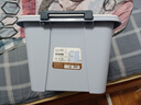 茶花（CHAHUA） 塑料收納箱車(chē)載大號居家衣物書(shū)本存儲箱加大加厚棉被玩具整理箱 藍灰色25L【無(wú)滾輪】 1只裝 曬單實(shí)拍圖