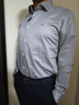 HECHTER【100支全棉免燙】男士全棉商務(wù)長(cháng)袖襯衫易打理正裝襯衣灰色春秋 灰色-熱賣(mài)色 40 曬單實(shí)拍圖