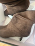 達芙妮高跟短靴女尖頭細跟時(shí)尚約會(huì )宴會(huì )時(shí)裝靴舒適加絨女靴子 棕色 38 曬單實(shí)拍圖