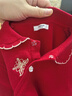 巴拉巴拉童裝女童新中式針織連衣裙2025款春裝紅色百褶公主拜年服裙子純棉 中國紅60611 120 曬單實(shí)拍圖