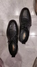 卡帝樂(lè )鱷魚(yú)（CARTELO）英倫手抓紋頭層牛皮男鞋商務(wù)休閑男士皮鞋擦色婚鞋皮鞋9735黑色41 曬單實(shí)拍圖