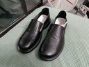 普步仕品牌一腳蹬皮鞋男2026年秋季新款男鞋頭層牛皮厚底圓頭休閑鞋子男 黑色  41 曬單實(shí)拍圖