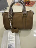 裘真枕頭包女復古小眾單肩手提斜挎女包植鞣頭層牛皮包迷你號 大象灰-迷你號 曬單實(shí)拍圖