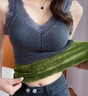 雅鹿保暖加厚加絨背心女秋冬帶胸墊蕾絲領(lǐng)內搭吊帶打底衫女上衣潮舒適 灰色 均碼 高彈力 (建議85-135斤) 曬單實(shí)拍圖
