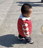 戴維貝拉（DAVE＆BELLA）冬裝新年兒童夾棉背心男童坎肩上衣男寶寶無(wú)袖衣服小童馬甲 紅色【現貨】 100 cm（建議身高90-100cm） 曬單實(shí)拍圖