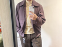 優(yōu)衣庫合作款/男裝女裝休閑短茄克/外套夾克483835 74 紫羅蘭色 M 曬單實(shí)拍圖
