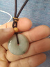 曼麗翠翡翠糯種飄花平安扣吊墜玉扣玉墜中號男女款禮物附證書(shū) 曬單實(shí)拍圖