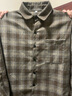 JEEP SPIRIT特大碼300斤復古磨毛格子襯衫男冬季潮保暖工裝長(cháng)袖寬松休閑上衣 加肥加大碼男裝-棕格 4XL 建議240-300斤 曬單實(shí)拍圖