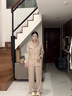 TFZF高級感真絲睡衣女款春秋季長(cháng)袖居家送閨蜜生日禮物家居服禮盒套裝 茶灰色 【長(cháng)袖+長(cháng)褲】 M 曬單實(shí)拍圖