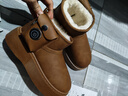 夢(mèng)多福石墨烯電熱鞋暖腳神器發(fā)熱鞋雪地靴女充電加絨加厚女棉鞋厚底增高 蜜糖棕·5cm增高丨三檔調溫速熱丨防水皮面丨含電源 39碼【正碼正拍，腳背寬大一碼】 曬單實(shí)拍圖