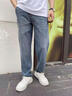 羅蒙（ROMON）牛仔褲男士春秋季寬松直筒闊腿休閑商務(wù)修身大碼長(cháng)褲 復古藍 32 曬單實(shí)拍圖