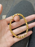 中國黃金（CHINA GOLD）黃金小方糖時(shí)尚手鏈足金轉運珠簡(jiǎn)約百搭手串38節禮物送女朋友老婆 足金小方糖手串【約2.05g】 曬單實(shí)拍圖
