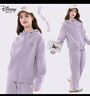 迪士尼女童套裝春秋季洋氣大童休閑拉鏈連帽運動(dòng)褲兩件套ET019香芋紫170 曬單實(shí)拍圖
