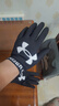 安德瑪（Under Armour）騎行手套冬季男女保暖加絨電動(dòng)摩托車(chē)防寒觸屏運動(dòng)滑雪手套 黑色L 曬單實(shí)拍圖