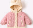 嘟嘟家寶寶棉服秋冬女童連帽外套兒童棉衣休閑冬裝上衣男童棉襖冬 粉色 110 曬單實(shí)拍圖