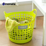 inomata日本進(jìn)口臟衣簍家用放臟衣神器浴室大號換洗衣籃裝玩具桶收納筐子 鏤空款大號/米白色 曬單實(shí)拍圖