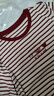 百圖betu女裝夏季新款T恤撞色領(lǐng)邊意趣圖案條紋棉感短袖女2503X05 紅白條 M （黑白條預售04/13發(fā)貨） 曬單實(shí)拍圖
