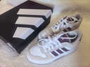 adidas「小鋸齒」D-PAD CLASSIC美高風(fēng)籃球風(fēng)板鞋男女阿迪達斯   白色/淺灰/深紅色   38 曬單實(shí)拍圖
