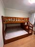 萊客軒兒童上下床 美式雙層實(shí)木高低子母床 上鋪130下鋪150梯柜款 曬單實(shí)拍圖