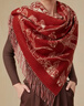 上海故事純羊毛流蘇時(shí)尚提花紅圍巾女舒適羊毛披肩女神節禮物生日禮盒款 曬單實(shí)拍圖
