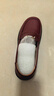 足力健老人鞋2026單鞋休閑皮鞋媽媽鞋一腳蹬鞋子女款平底鞋 6015K紅色37 曬單實(shí)拍圖