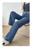 翊尚美加絨牛仔褲女秋冬新款垂感顯瘦闊腿褲小個(gè)子高腰寬松休閑直筒褲子 曬單實(shí)拍圖