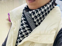 桑咻秋冬針織圍脖保暖護頸假領(lǐng)方便套頭脖套懶人圍巾男女通用三角巾 三角套頭圍脖-黑千鳥(niǎo)格 曬單實(shí)拍圖