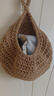 繁夏北歐ins手工編織收納掛袋布藝棉繩可掛式雜物儲物袋門(mén)后宿舍床頭 曬單實(shí)拍圖