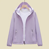 春秋新款小香風(fēng)沖鋒衣外套爆款韓版寬松潮流大碼防風(fēng)透氣女士夾克 淺紫色 L 建議100-120斤 曬單實(shí)拍圖
