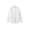MUJI女式水洗平紋襯衫領(lǐng)長(cháng)袖襯衫襯衣內搭女裝冬季外搭薄款外套 白色 M （160/84A） 曬單實(shí)拍圖