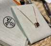 愛(ài)馬仕（HERMES）Mini Pop H項鏈 玫瑰金鏈條橢圓立體琺瑯項鏈送女友新年送禮 愛(ài)馬仕項鏈 鏈長(cháng)40cm吊墜0.7*0.9cm 曬單實(shí)拍圖