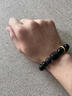 BJYL銀曜石手鏈男士輕奢小眾黑曜石手串男女款串珠文玩轉運珠生日禮物 銀耀石手串 曬單實(shí)拍圖