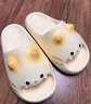 chikoku可愛(ài)卡通小貓爪拖鞋女士夏新款厚底居家防滑eva情侶涼拖鞋男 小煤球 44-45 【適合44-45碼】 曬單實(shí)拍圖