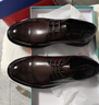 意爾康男鞋男士亮面系帶皮鞋商務(wù)正裝男鞋 54276W 棕色 42  曬單實(shí)拍圖