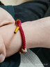 中國珠寶（Sino gem）本命年紅繩黃金手鏈女足金四葉草轉運珠紀念日生日禮物送女友老婆 曬單實(shí)拍圖