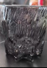 禾達拉復古浮雕冰川玻璃杯水杯子家用待客喝水套裝高級感輕奢紅啤酒茶杯 300ML煙灰巖石矮杯x6+杯架 曬單實(shí)拍圖