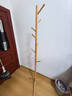 穩納 衣帽架 衣架落地 實(shí)木掛衣架 陽(yáng)臺臥室衣服架  原木色三腳款3176 曬單實(shí)拍圖