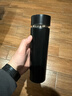宅輕松 智能溫顯保溫杯316不銹鋼辦公男女大容量商務(wù)茶水分離水杯黑色 曬單實(shí)拍圖
