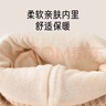 愛(ài)寶適嬰兒帽子秋冬男女寶寶毛線(xiàn)帽套頭帽兒童護耳防風(fēng)雷鋒棉帽T095 米 曬單實(shí)拍圖