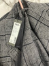 S.DEER圣迪奧女裝OL風(fēng)西裝領(lǐng)格紋不規則毛呢外套S23482207 中灰/77 M (165) 曬單實(shí)拍圖