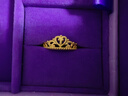 周生生新年足金愛(ài)情密語(yǔ)皇冠黃金戒指開(kāi)口戒金飾品90227R計價(jià) 00圈3.1克 曬單實(shí)拍圖