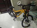 紅旗 軟尾山地自行車(chē)男女成人雙減震變速土坡越野賽車(chē)少年學(xué)生單車(chē) 軟尾山地車(chē)-黃色-輻條輪-紫車(chē)圈 24寸 24速 曬單實(shí)拍圖