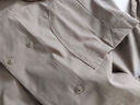 馬登工裝 美式休閑人字紋雙排扣長(cháng)袖襯衫百搭通勤翻領(lǐng)疊穿白襯衣男春 深卡其 M 曬單實(shí)拍圖
