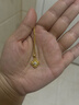 老鋪黃金古法手工足金項鏈 · 十字金剛杵（1號）鉆飾吊墜（金鏈款） 小號鎖骨鏈款金重約8.2g 曬單實(shí)拍圖