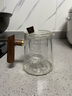八角觀(guān)山泡茶壺茶具燒水壺高硼硅耐熱玻璃胡桃木把隔熱防燙家用 透明色 500ml 曬單實(shí)拍圖